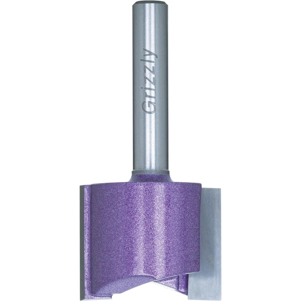 Grizzly C1007Z - 2" Double Fluted Straight Bit, 1/4" Shank, 1" Dia.