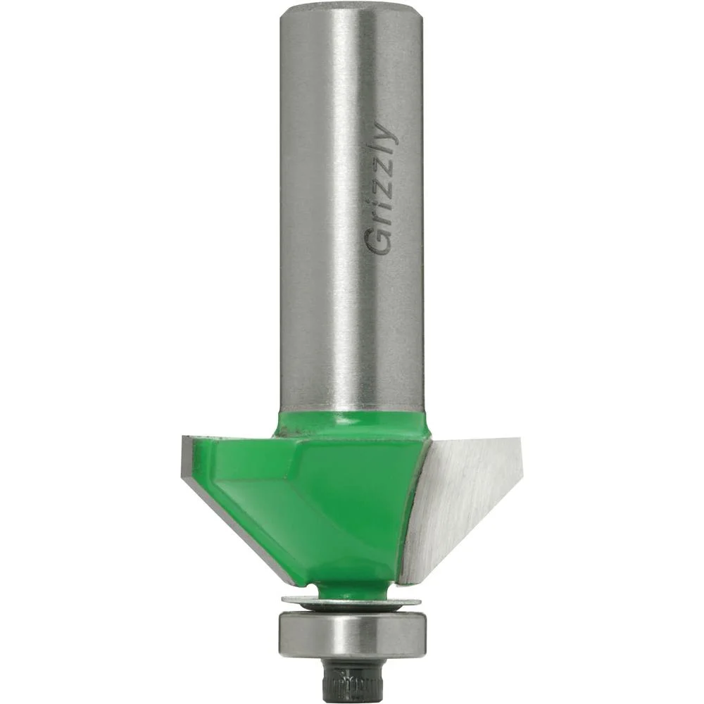 Grizzly C1131 - 45 Chamfer Bit, 1/2" Shank, 1-1/8" Dia.