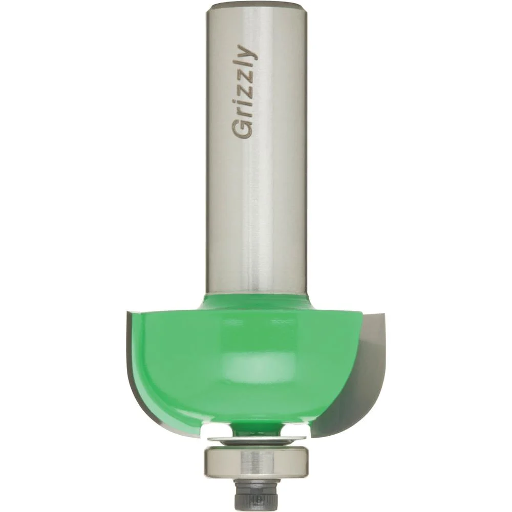 Grizzly C1742 - Anti-Kickback Cove Bit, 1/2" Shank, 3/8" Radius
