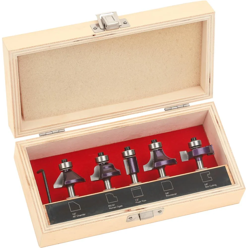 Grizzly H5538 - Deluxe Edge Forming 5 pc. Set, 1/4" Shank