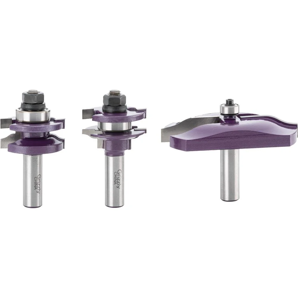 Grizzly H5550 - Panel Bit 3 Pc. Set, 1/2" Shank