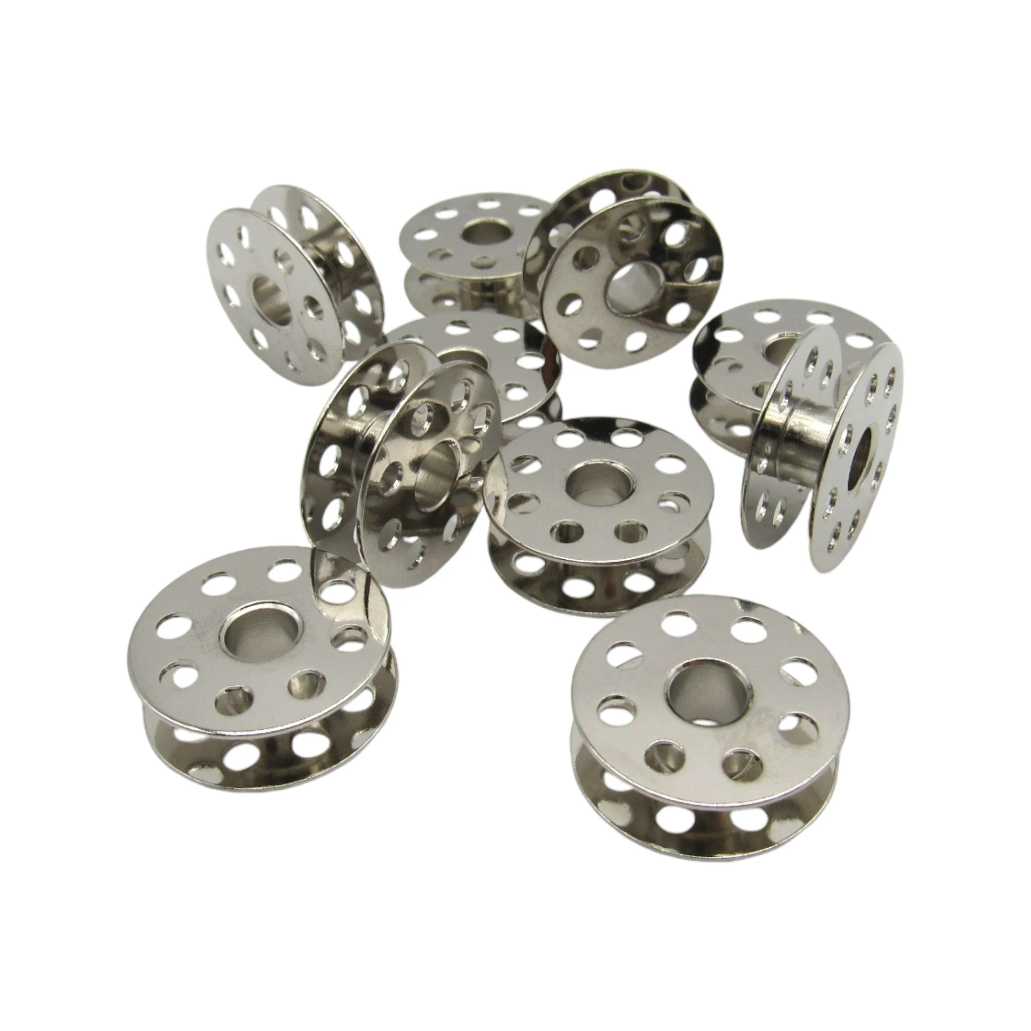 Singer Metal Bobbins 10-Pack - Part #45785 for Models 221, 222, 301A