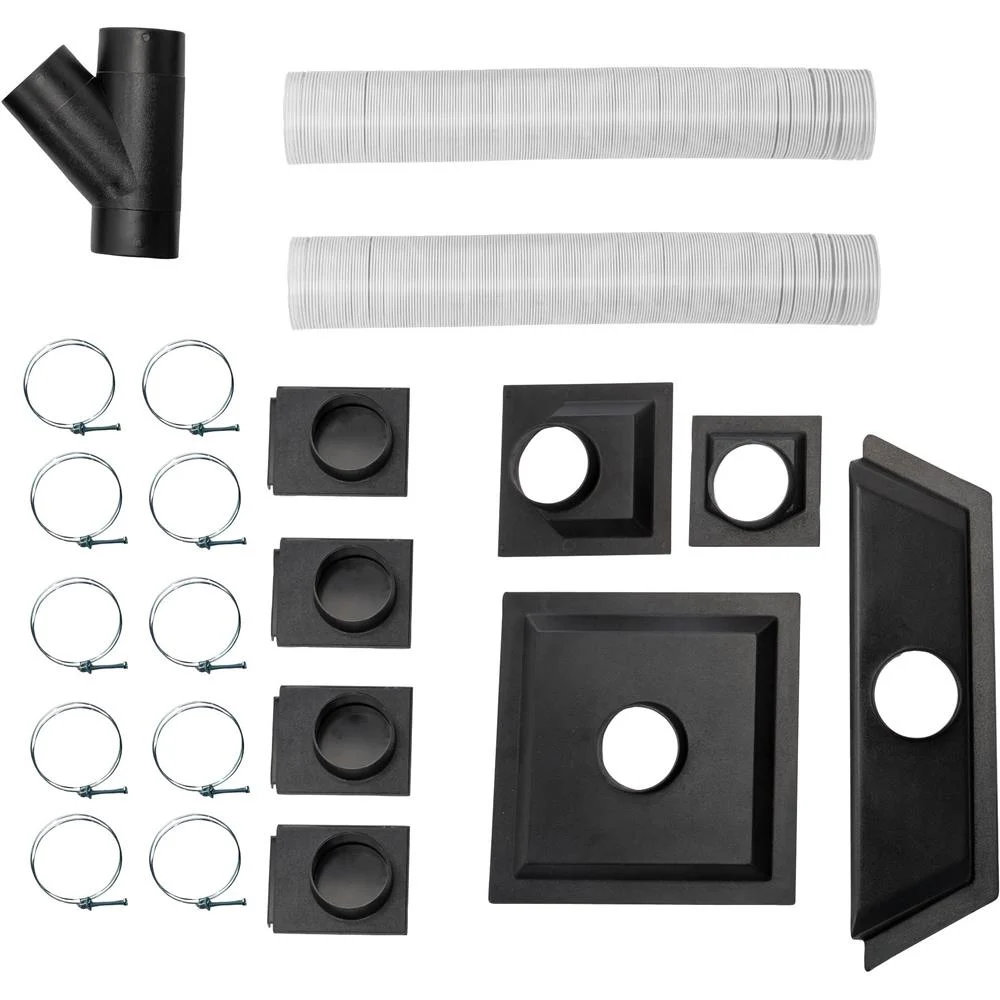 T34589 4" Dust Collection Kit, 21-Pc.A complete dust collection starter kit with parts for setting up multiple machine connections.