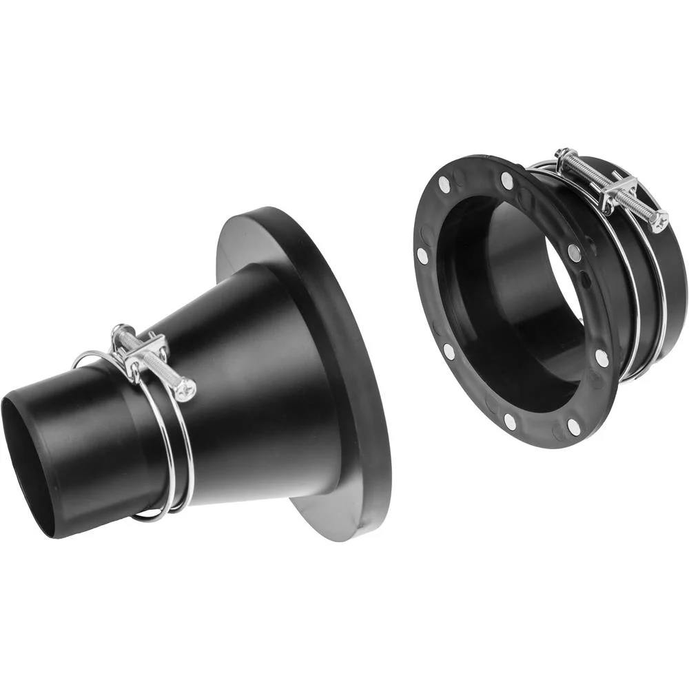 T34595 4" to 2-1/2" Magnetic Dust Collection Connector KitConnection kit featuring two dust port sizes to simplify dust collection hose clamping.